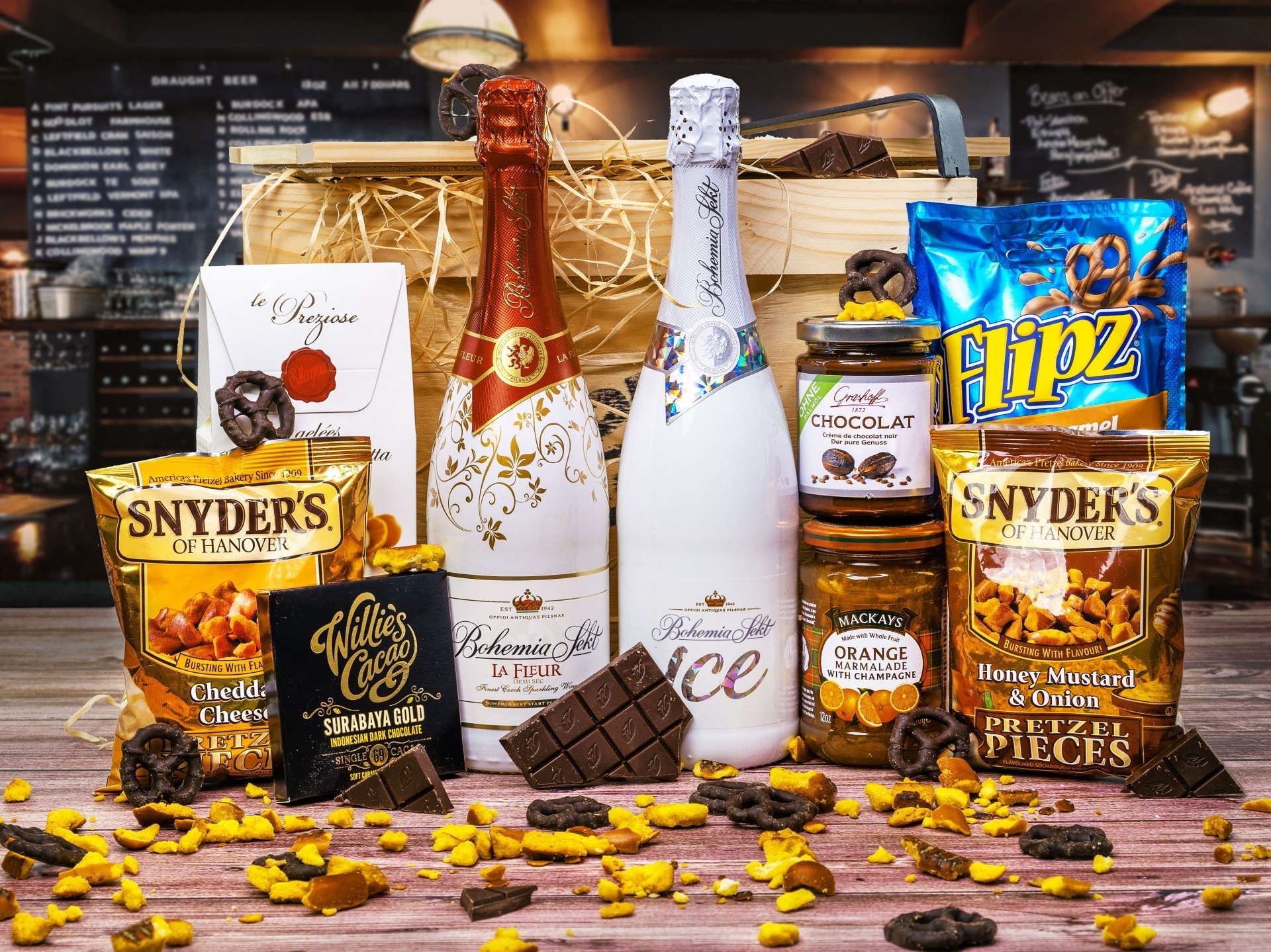 Superkisten mit dem Sekt Bohemia Sekt ICE & La Fleur