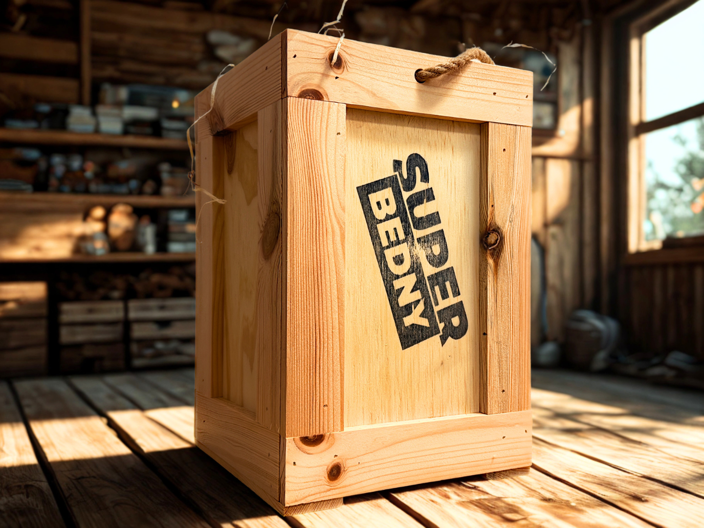 Holzgeschenkbox mit Champagner Bohemia Sekt