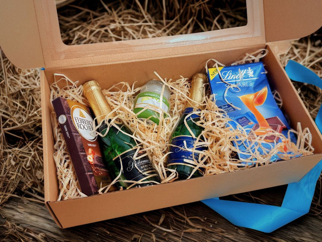 Geschenkpackung mit Champagner Bohemia Sekt